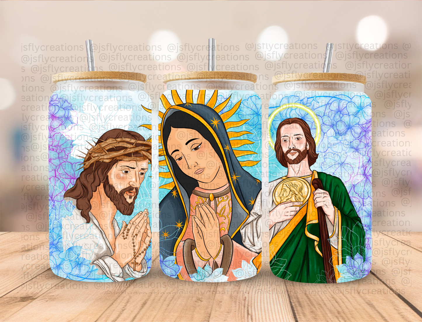 16oz Frosted Cup - Religious